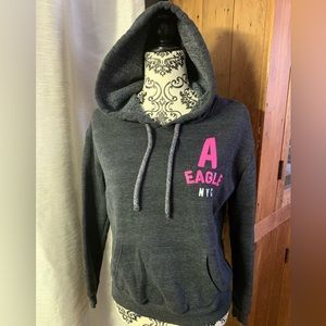 American Eagle grey pullover hoodie. Excellent condition. Size small